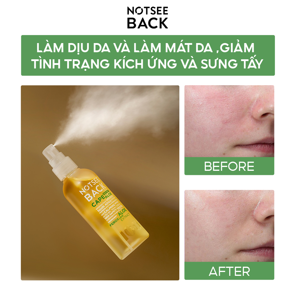 Tinh Chất Xịt Khoáng Chiết Xuất Nha Đam Làm Dịu Da Chuyên Sâu NOTSEEBACK ONE SHOT CAPE ALOE MIST TYPE 100ml