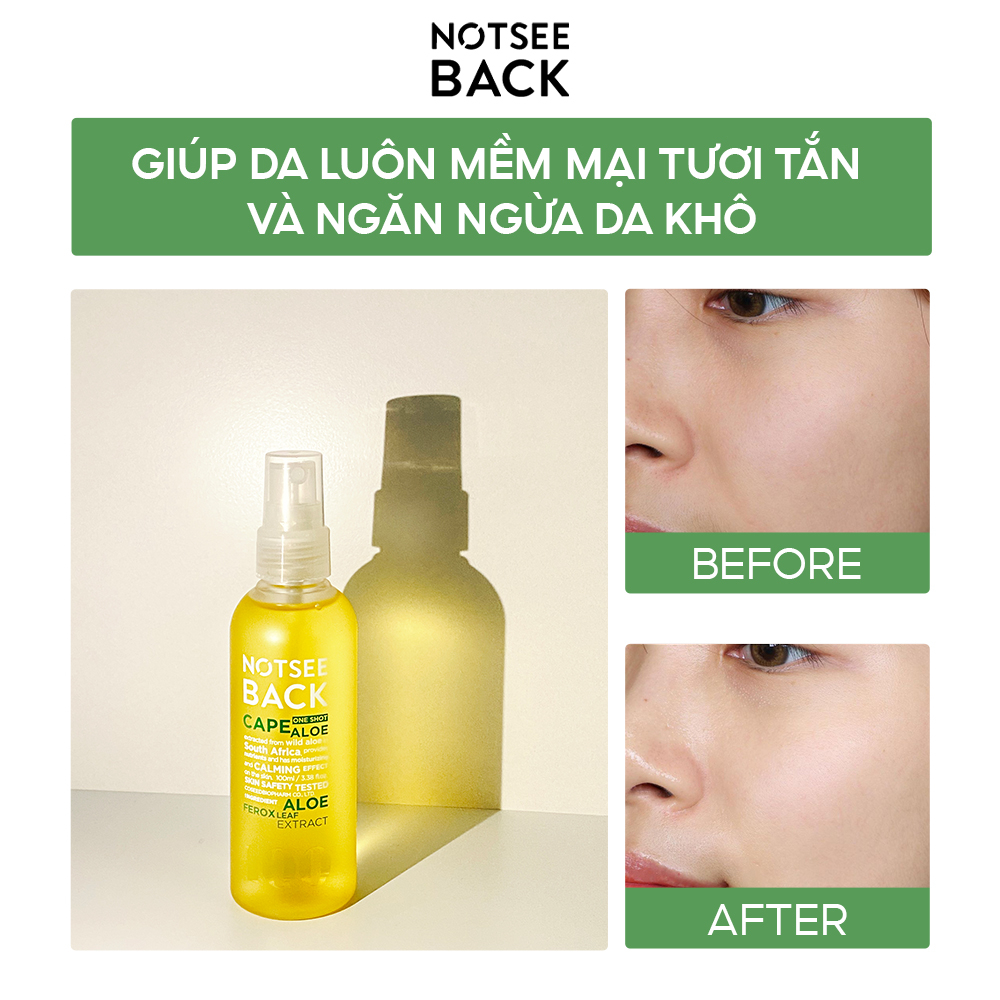 Tinh Chất Xịt Khoáng Chiết Xuất Nha Đam Làm Dịu Da Chuyên Sâu NOTSEEBACK ONE SHOT CAPE ALOE MIST TYPE 100ml