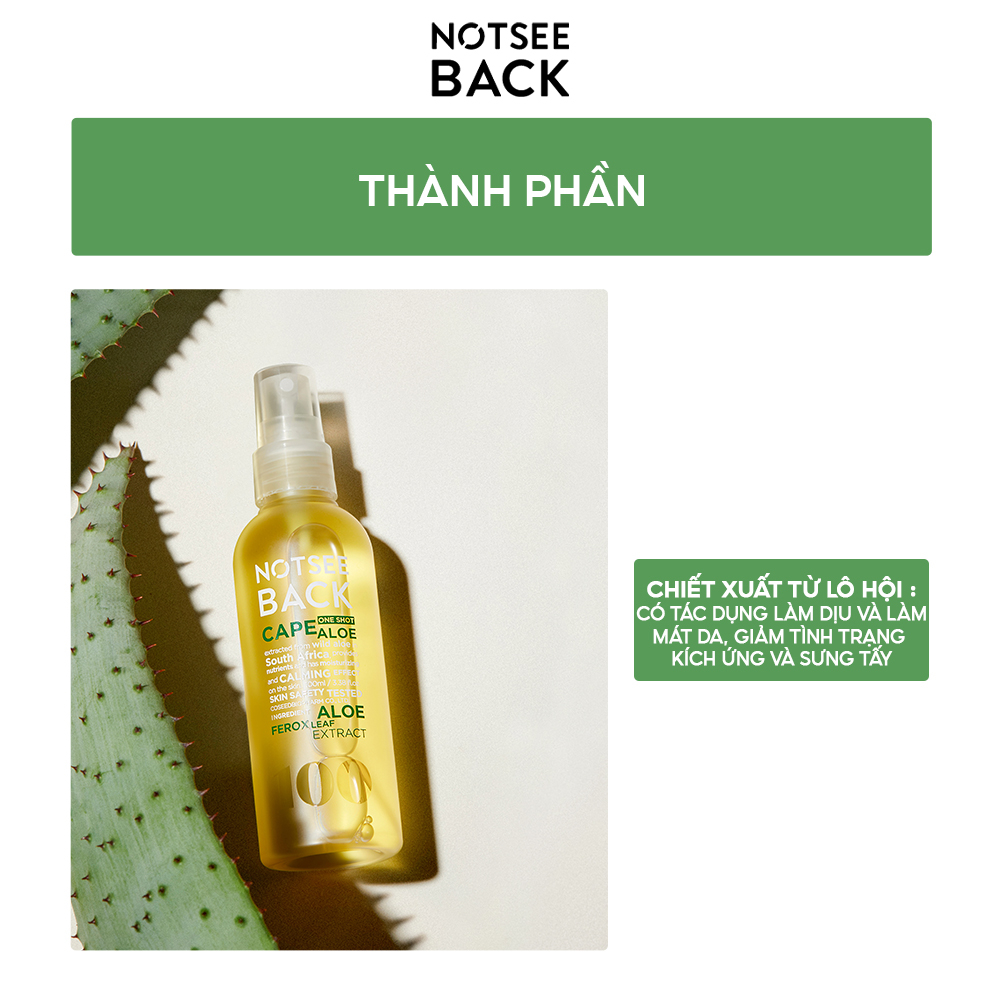 Tinh Chất Xịt Khoáng Chiết Xuất Nha Đam Làm Dịu Da Chuyên Sâu NOTSEEBACK ONE SHOT CAPE ALOE MIST TYPE 100ml