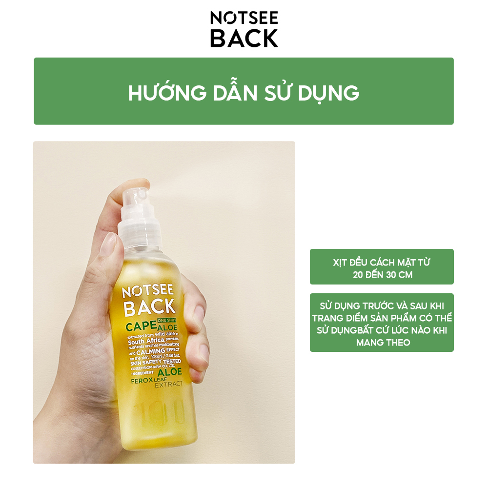 Tinh Chất Xịt Khoáng Chiết Xuất Nha Đam Làm Dịu Da Chuyên Sâu NOTSEEBACK ONE SHOT CAPE ALOE MIST TYPE 100ml
