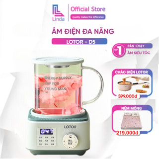 Cốc hầm điện văn phòng,ấm đun thuốc bắc, ấm pha trà đa chức năng đun trà , nấu cháo , chưng yến Lotor D5 dung tích 500ml