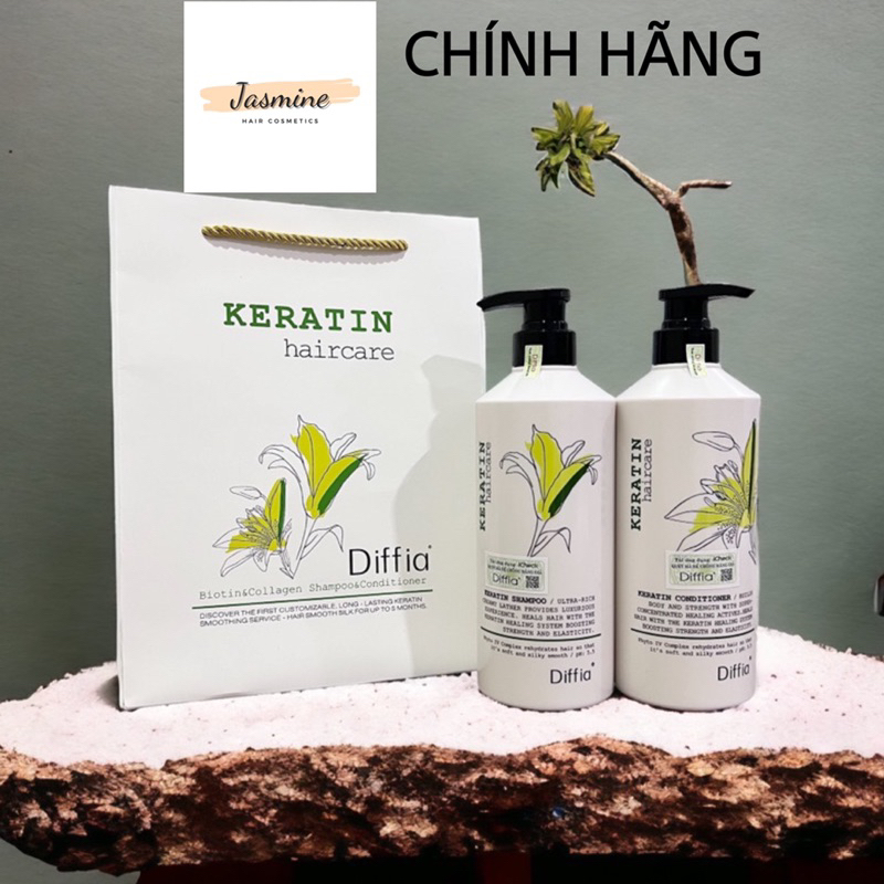 DẦU GỘI XẢ KERATIN EVUAR (DIFFIA) 750ML