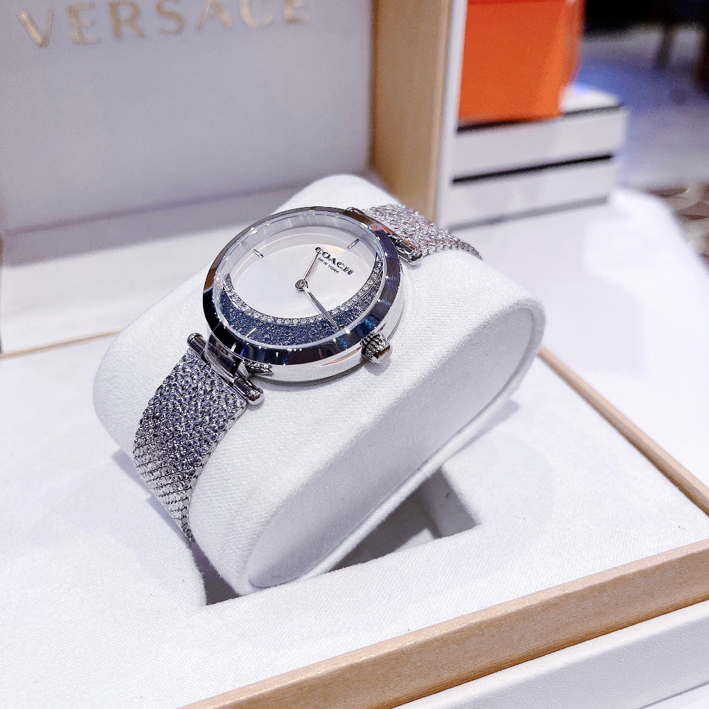 Đồng hồ đeo tay nữ, đồng hồ COACH mặt trăng cách điệu xinh lắm, 36mm, siêu sang chảnh dành cho phái nữ