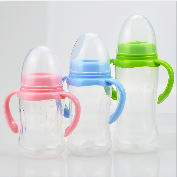 Bình sữa cổ rộng 180ml tặng tay cầm cho bé BQSHOP