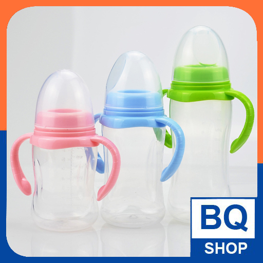 Bình sữa cổ rộng 180ml tặng tay cầm cho bé BQSHOP