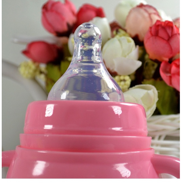 Bình sữa núm ti 180ml cổ rộng cho bé yêu BQSHOP