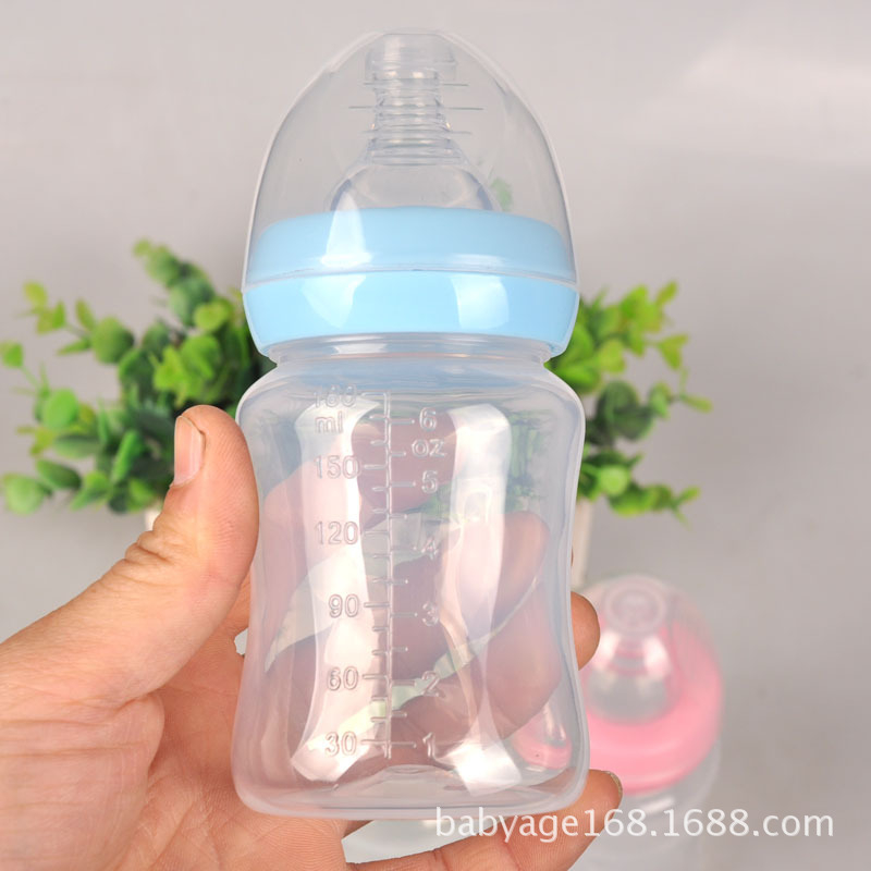 Bình sữa núm ti 180ml cổ rộng cho bé yêu BQSHOP