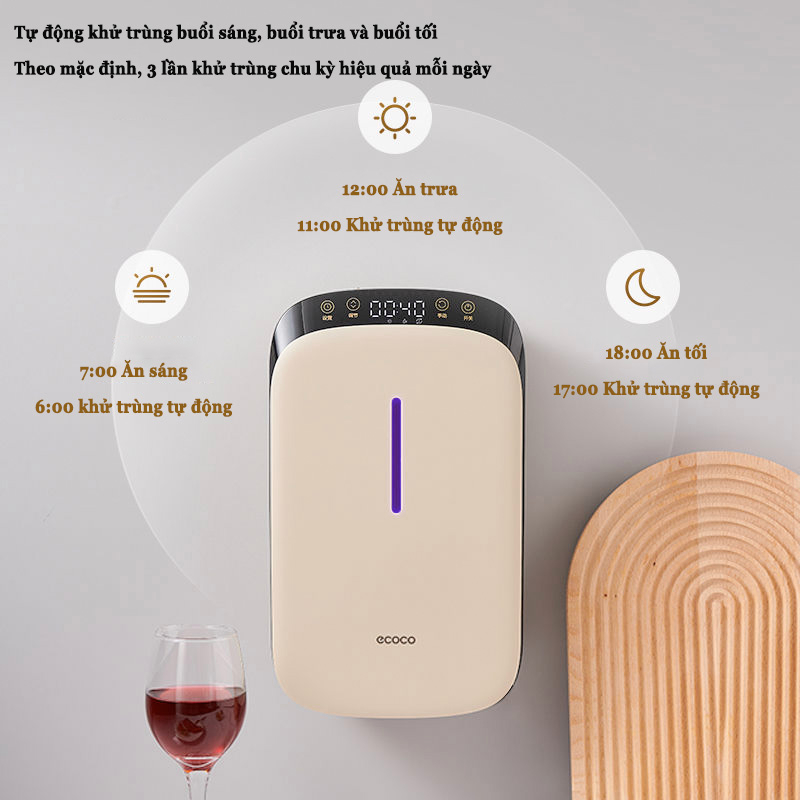 「 Sấy khí nóng 」Máy sấy và khử khuẩn đũa thìa Máy khử trùng đũa thìa có tia UV diệt khuẩn thông minh Máy sấy khô đũa