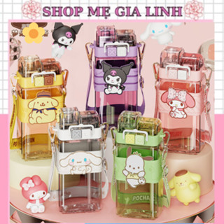 Bình Đựng Nước Chịu Nhiệt Cao Chống Rơi Hình Gấu / Dâu Tây Cho Học Sinh tritan 520ml