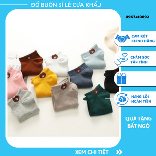 Combo 10 đôi tất gấu đủ màu tặng túi