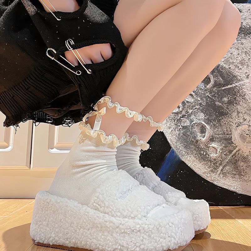 Tất Vớ cao cổ nữ công chúa Jengiang phong cách Lolita đính nơ thời trang Nhật Bản T1394