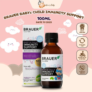 Siro baby& child immunity tăng đề kháng/runny nose sổ mũi brauer 100ml - xuất xứ úc