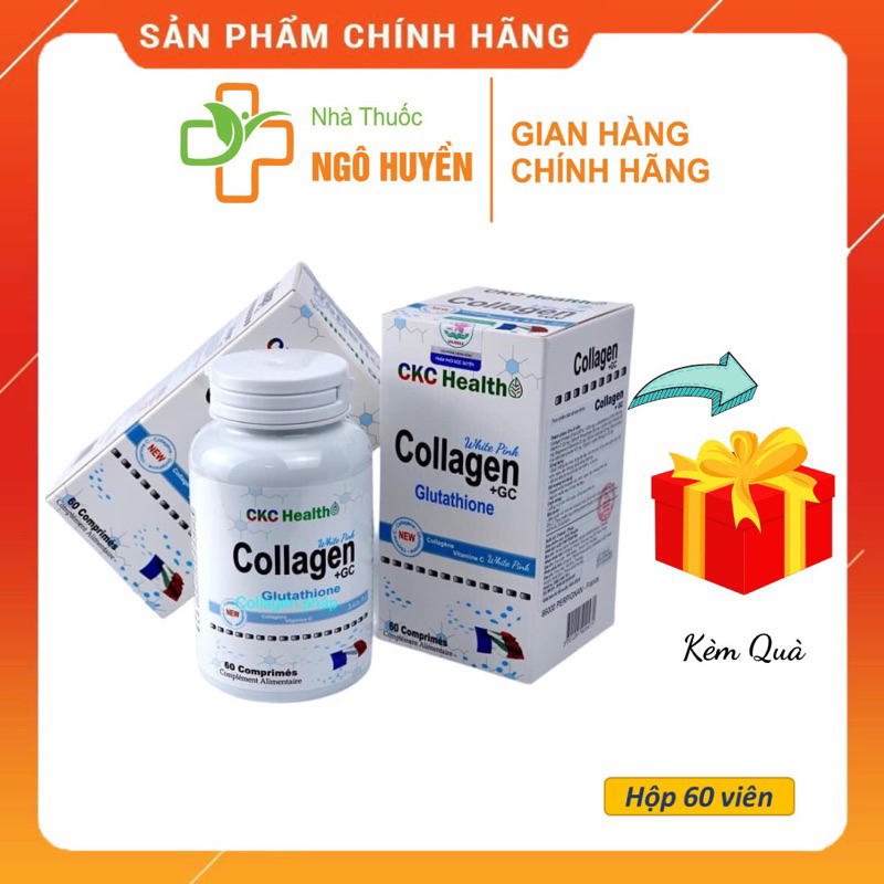 Viên uống COLLAGEN GLUTATHION CKC 🔥NHẬP KHẨU PHÁP🔥 trắng da, ngừa lão hóa, giảm nàm và tàn nhang hộp