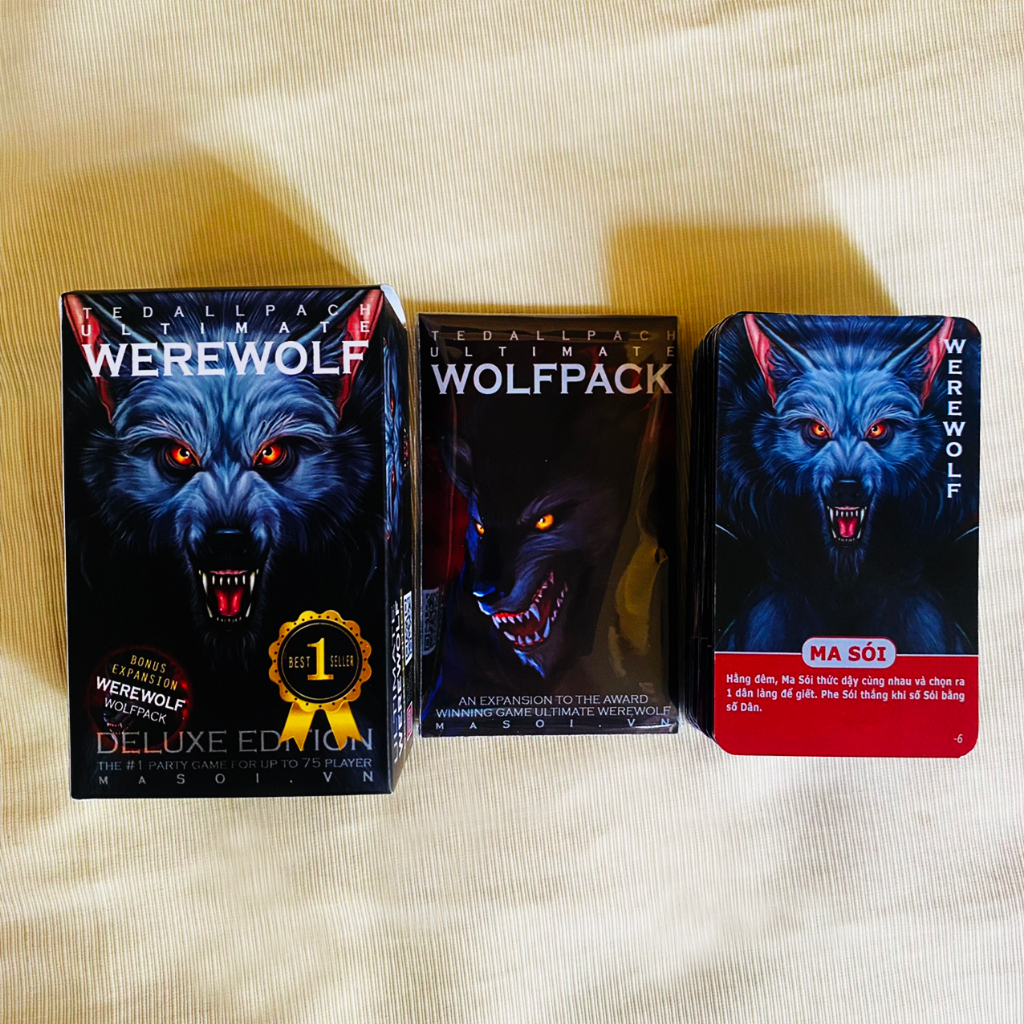 Bài MA SÓI việt hóa 66 lá ĐẦY ĐỦ, CHẤT GIẤY DÀY- siêu tiện lợi