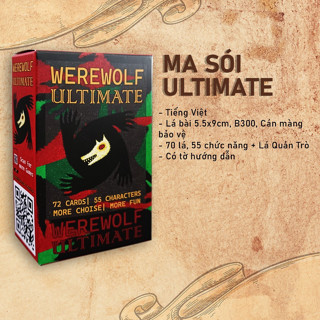 Bộ Bài Ma Sói Ultimate Việt Hóa 70 lá- Boargame Ma Sói Tối Thượng đầy đủ chức năng