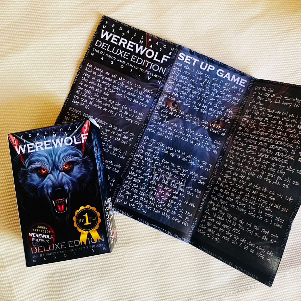 Bài MA SÓI việt hóa 66 lá ĐẦY ĐỦ, CHẤT GIẤY DÀY- siêu tiện lợi