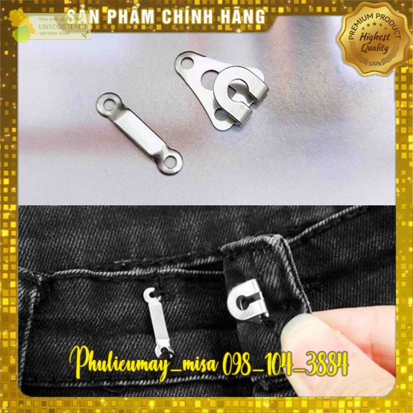 , phụ liệu may rẻ Móc Cài Quần Tây Nam Nữ  loại móc gài may bằng tay