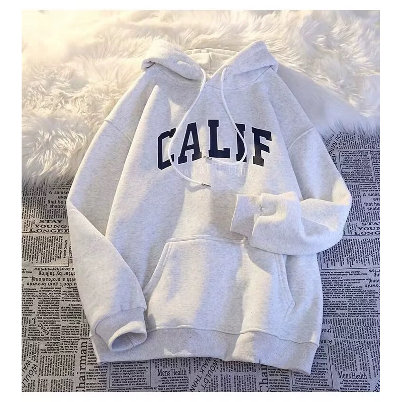 Áo hoodie nam nữ,Áo sweater nỉ nam nữ from rộng Unisex chất nỉ ngoại siêu dày dặn in chữ CALII
