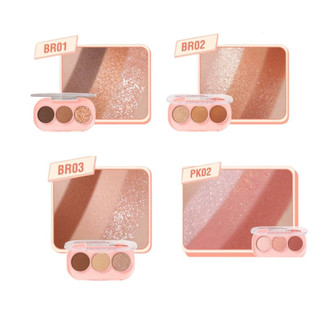 Bảng phấn mắt 3 màu tiện lợi lâu trôi pinkflash 3 pan eyeshadow
