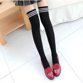 Tất vớ cao cổ sọc ngang Hàn quốc
