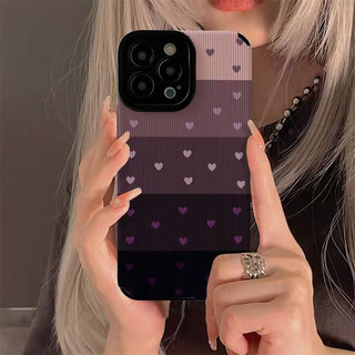 Ốp lưng iphone Vân Sọc Tim Loang Cạnh Vuông