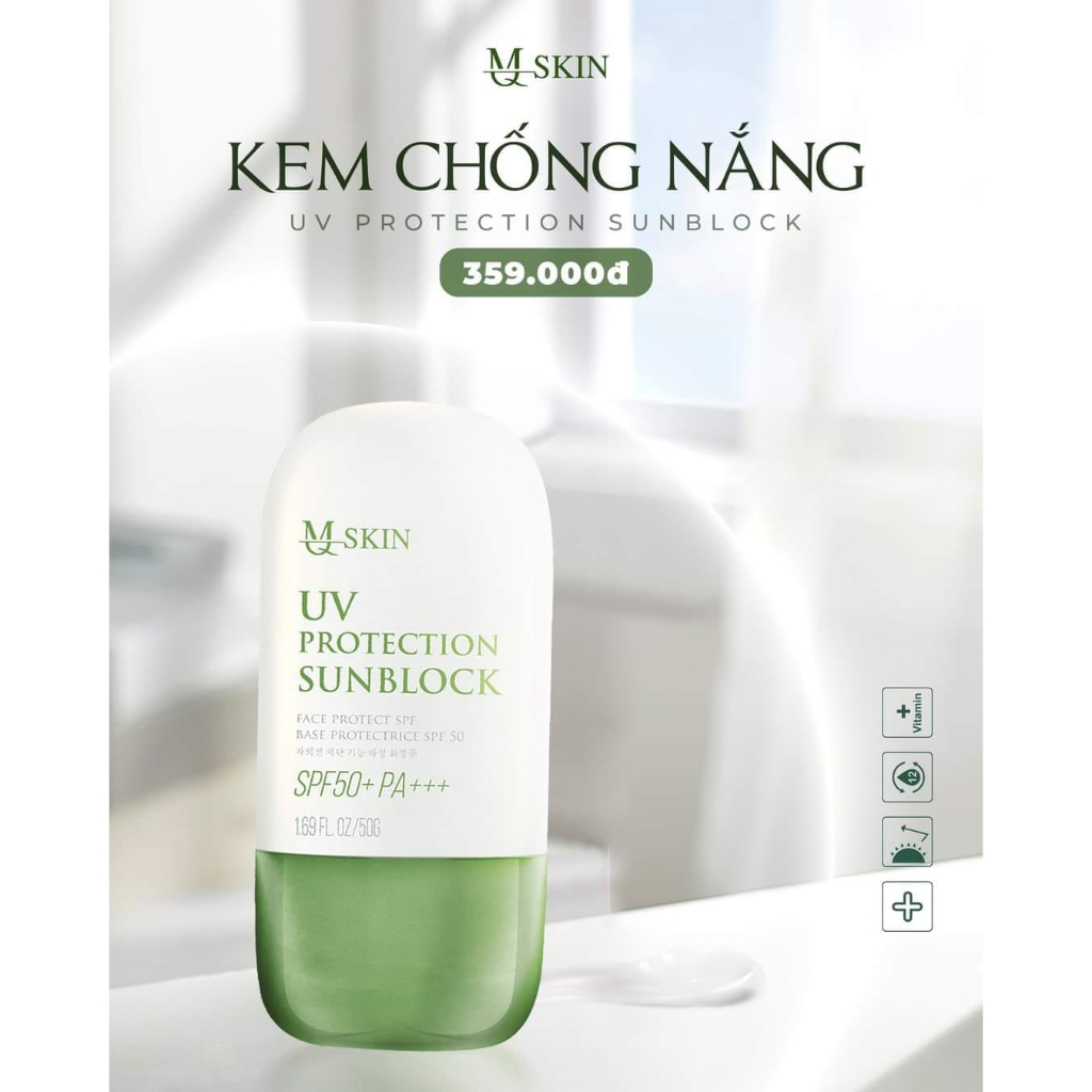 Kem chống nắng MQ SKIN SPF50+PA+++ uv protection sunblock 50g