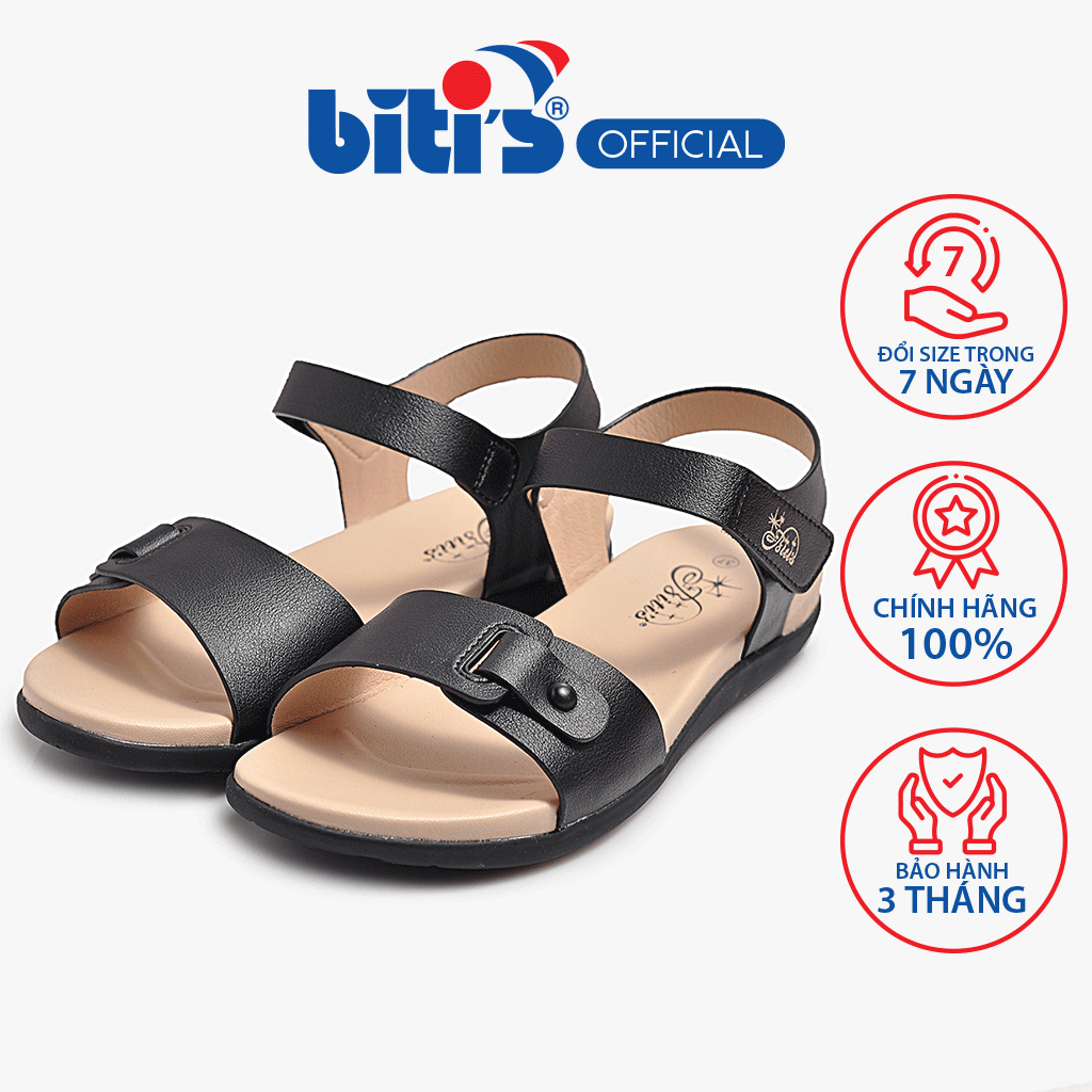 Sandal Si Cao Su Nữ Biti's BRW000288DEN (Đen)