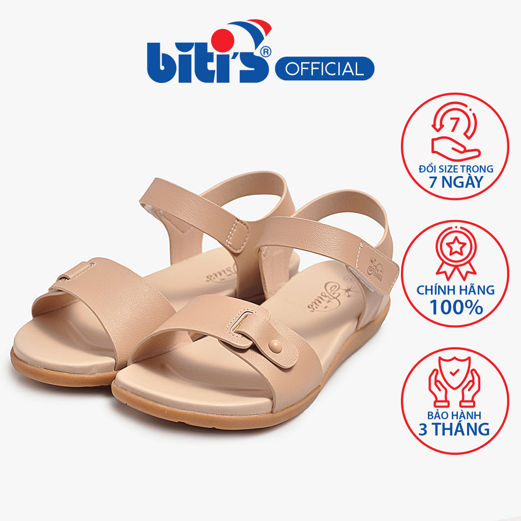 Sandal Si Cao Su Nữ Biti's BRW000288KEM (Kem)