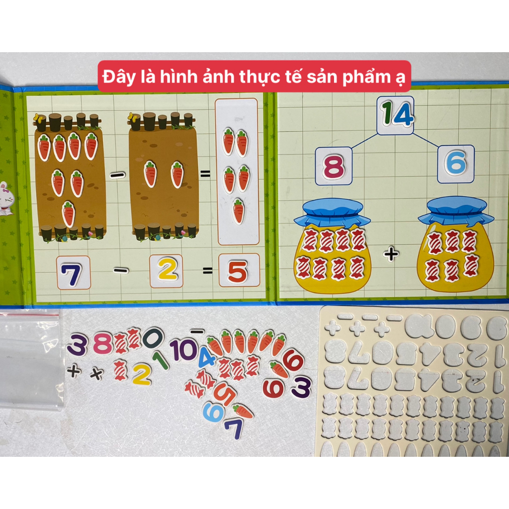 Bộ đồ chơi làm toán thông minh có nam châm 72 chi tiết cho trẻ 3-6 tuổi