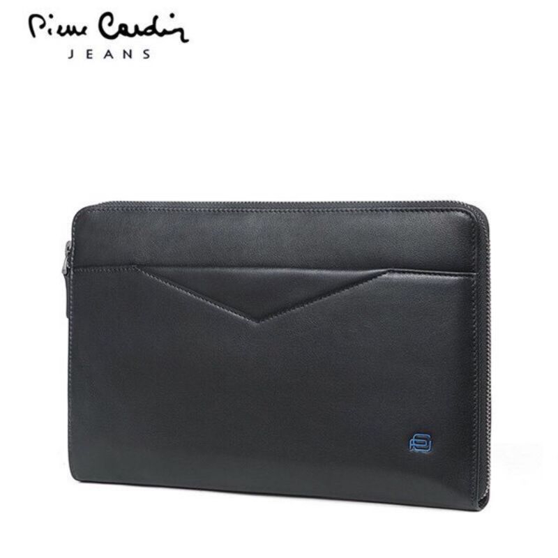 Cluth nam da cao cấp Pierre Cardin chính hãng màu đen chính hãng sang trọng đựng được ipad air