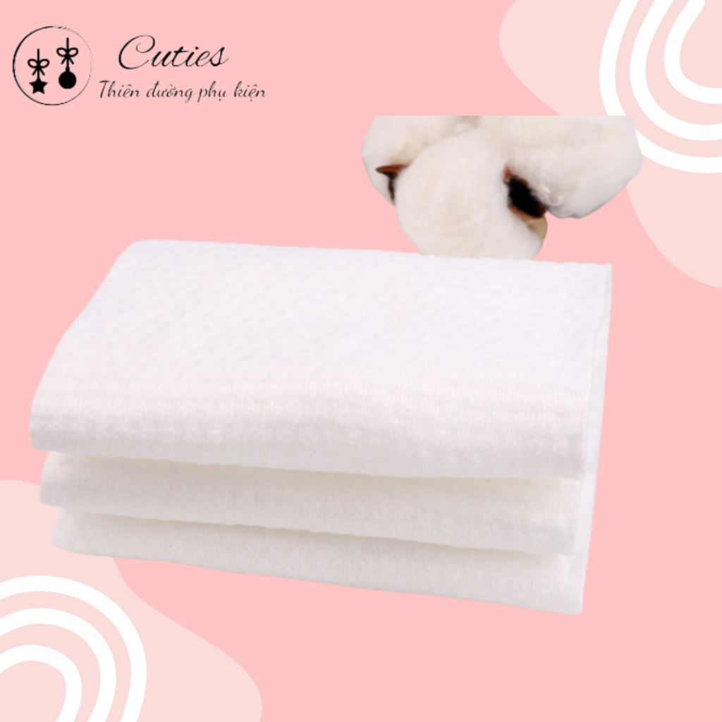 Khăn Mặt Khô Dùng 1 Lần, Cuộn Bông Tẩy Trang Cotton, Chất Liệu Cotton Dày Dặn