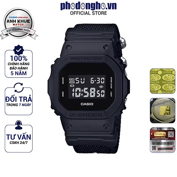 Đồng hồ nam G-SHOCK chính hãng Casio Anh Khuê DW-5600BBN-1DR