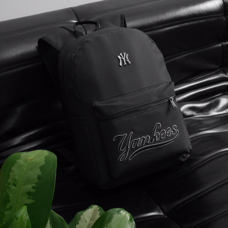 Balo Nam Nữ MLB Yankees Phong Cách Hàn Quốc Đi Chơi Chất Da Si Cao Cấp Chống Thấm - Cặp MLB Thời Trang Đi Học Logo Thêu