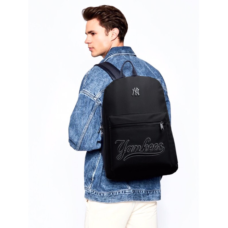 Balo Nam Nữ MLB Yankees Phong Cách Hàn Quốc Đi Chơi Chất Da Si Cao Cấp Chống Thấm - Cặp MLB Thời Trang Đi Học Logo Thêu