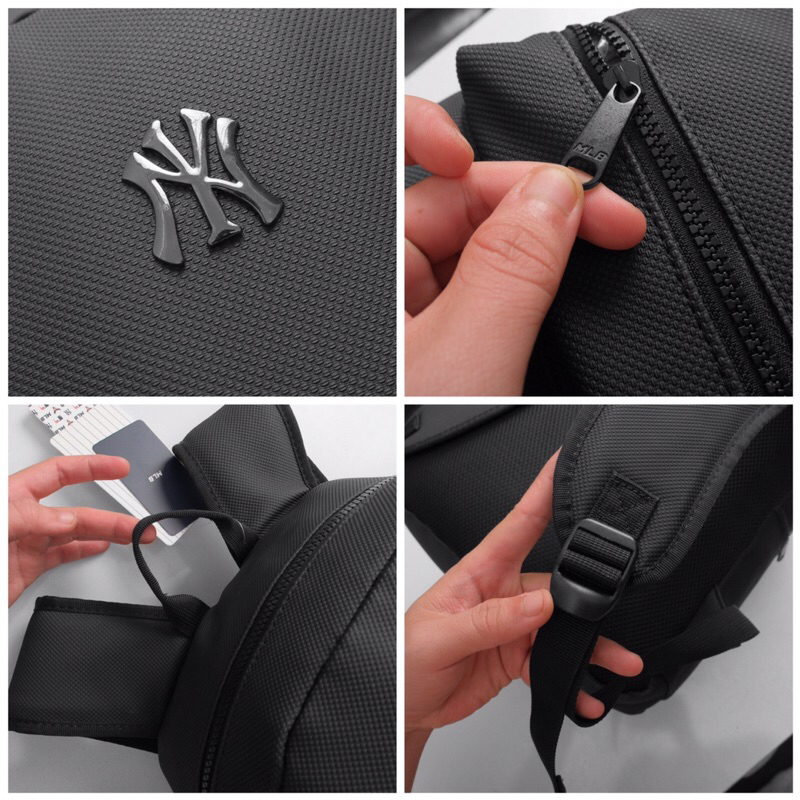 Balo Nam Nữ MLB Yankees Phong Cách Hàn Quốc Đi Chơi Chất Da Si Cao Cấp Chống Thấm - Cặp MLB Thời Trang Đi Học Logo Thêu