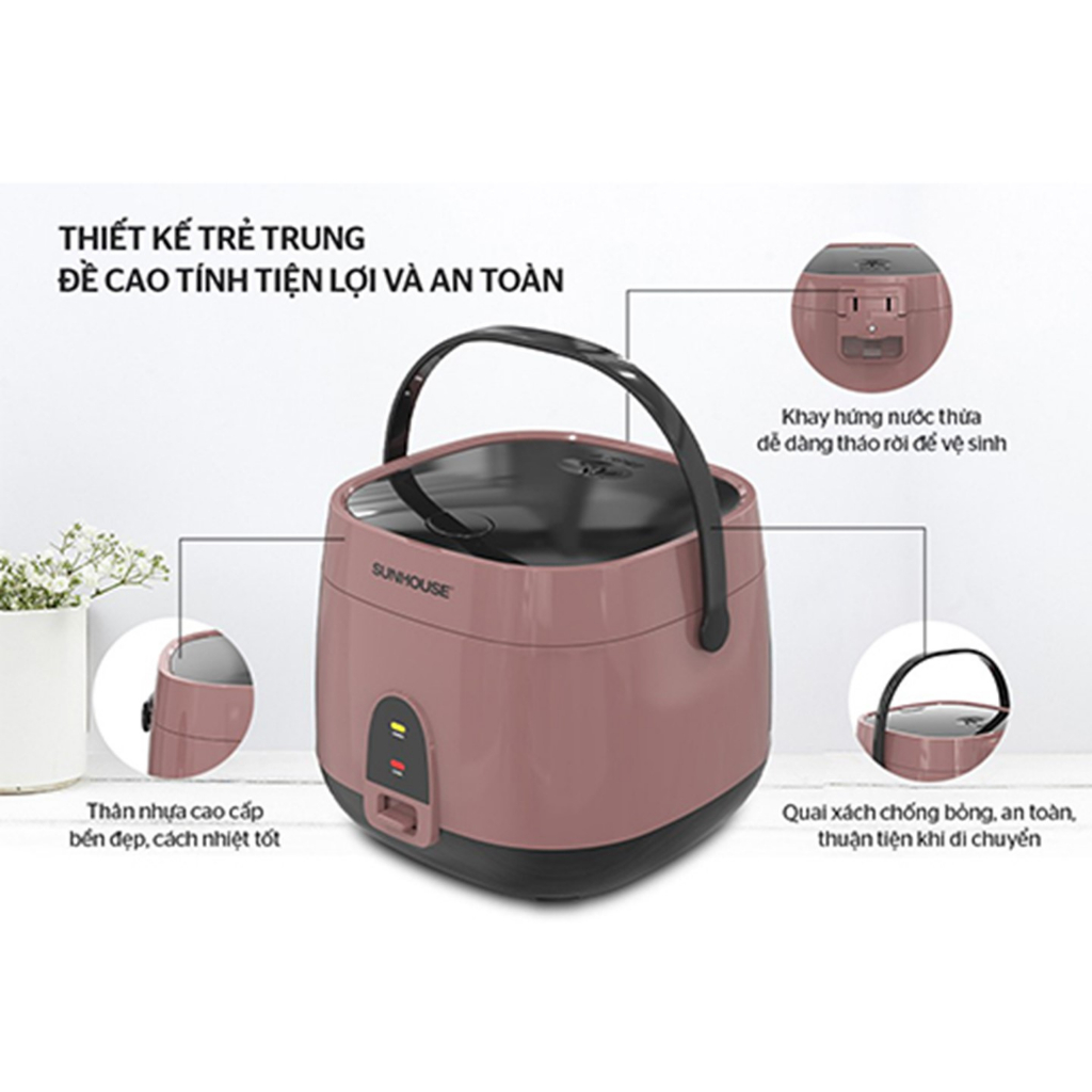 Nồi cơm điện 1.8L SUNHOUSE SHD8627 - Bảo hành chính hãng 12 tháng