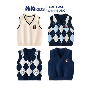Áo gile bé trai 27Kids WELLKIDS áo ghi lê thời trang nam cho trẻ từ 2-8 tuổi BLWA2