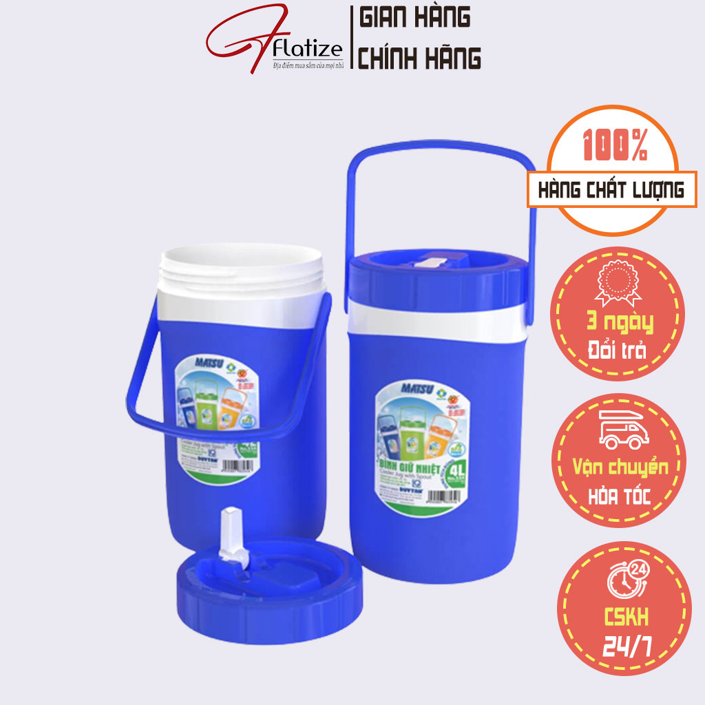 Bình Giữ Nhiệt Duy Tân, bình đá giữ nhiệt Có Vòi Matsu 2L, 3L, 4L - FLATIZE