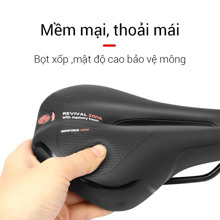 Yên xe đạp thể thao siêu êm có rãnh thoáng khí chống sóc DYNAMIC ZONE