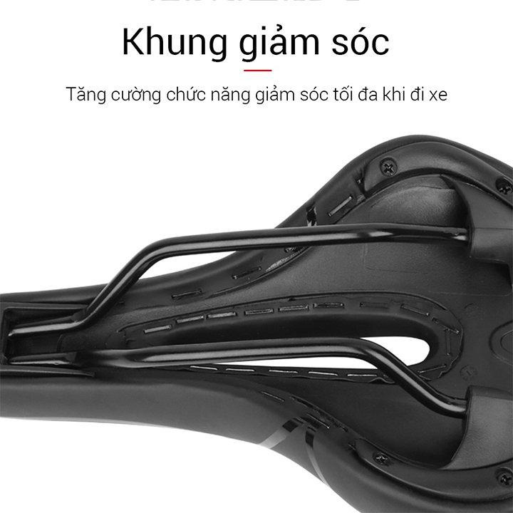 Yên xe đạp thể thao siêu êm có rãnh thoáng khí chống sóc DYNAMIC ZONE