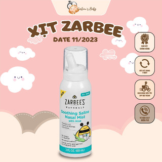 Xịt mũi lô hội - Vitamin C Zarbee's Naturals cho bé lọ 88ml