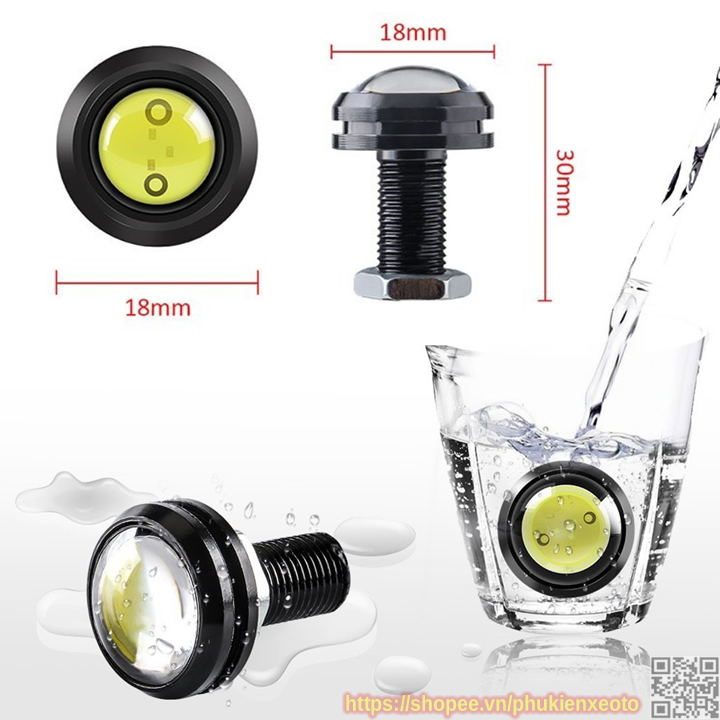 Đèn LED mắt đại bàng làm xi nhan, đèn lùi, đèn phanh xe máy, ô tô DC 12v