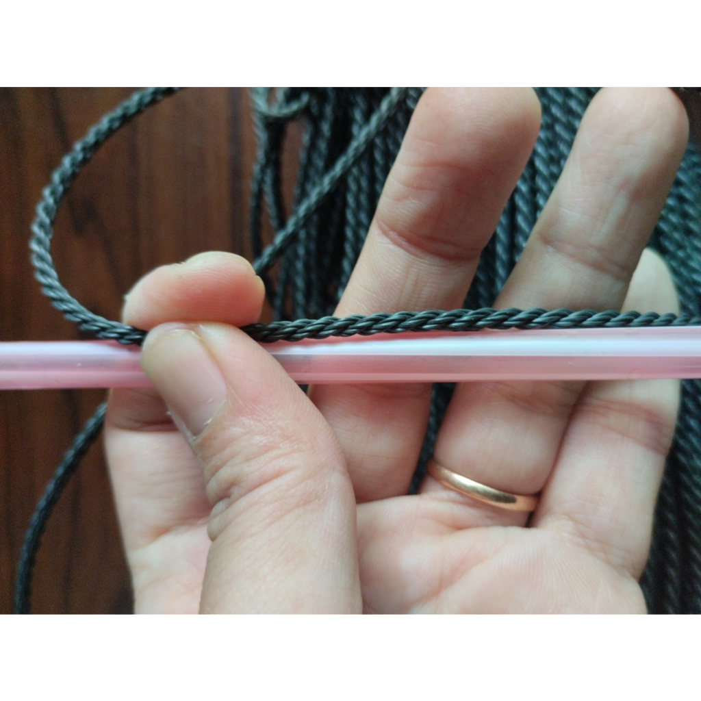 1kg Dây cước nông nghiệp, dây buộc giàn leo màu đen, dây thừng, dây gân