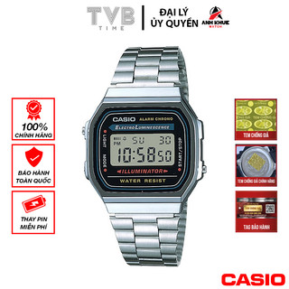 Đồng hồ unisex dây kim loại Casio chính hãng A168WA-1WDF (36mm)