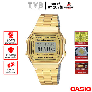 Đồng hồ unisex dây kim loại Casio chính hãng A168WG-9WDF