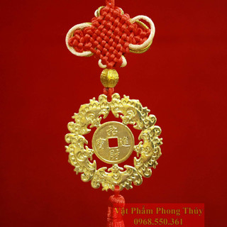 Dây treo đồng xu ngũ phúc lâm môn mạ và.ng 24k