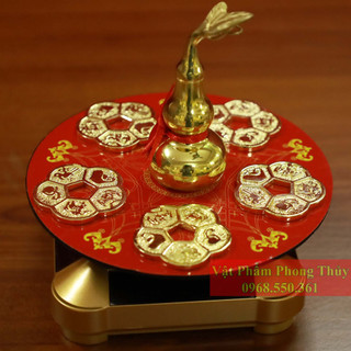 Combo - hoa mai mạ vàng đế xoay chiêu tài ms2