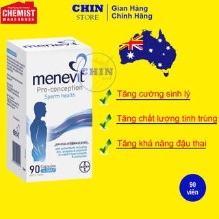 Viên uống tăng cường sinh lý nam và tăng chất lượng tinh trùng Bayer Menevit Úc