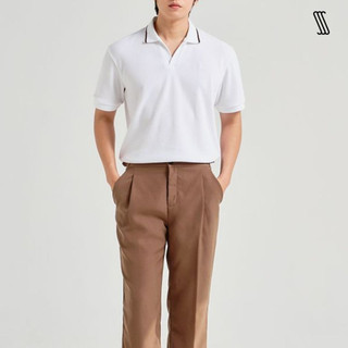 Áo polo thun co giãn nam SSSTUTTER cổ viền dáng regular trẻ trung logo thêu 3 màu trung tính dễ phối V CLUB POLO