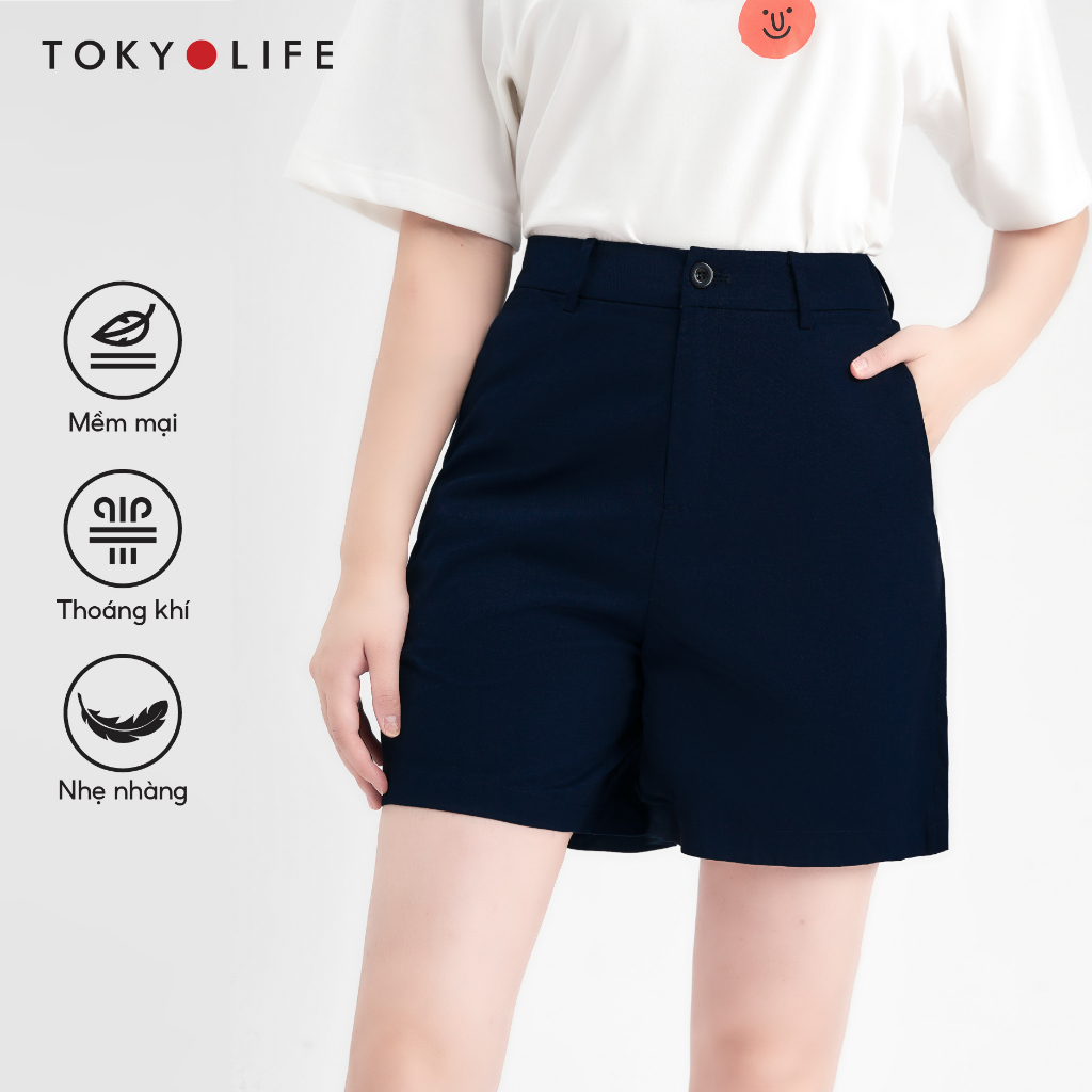 Quần Shorts NỮ khaki cao cấp, thoáng mát trẻ trung năng động TOKYOLIFE C9SHP006M